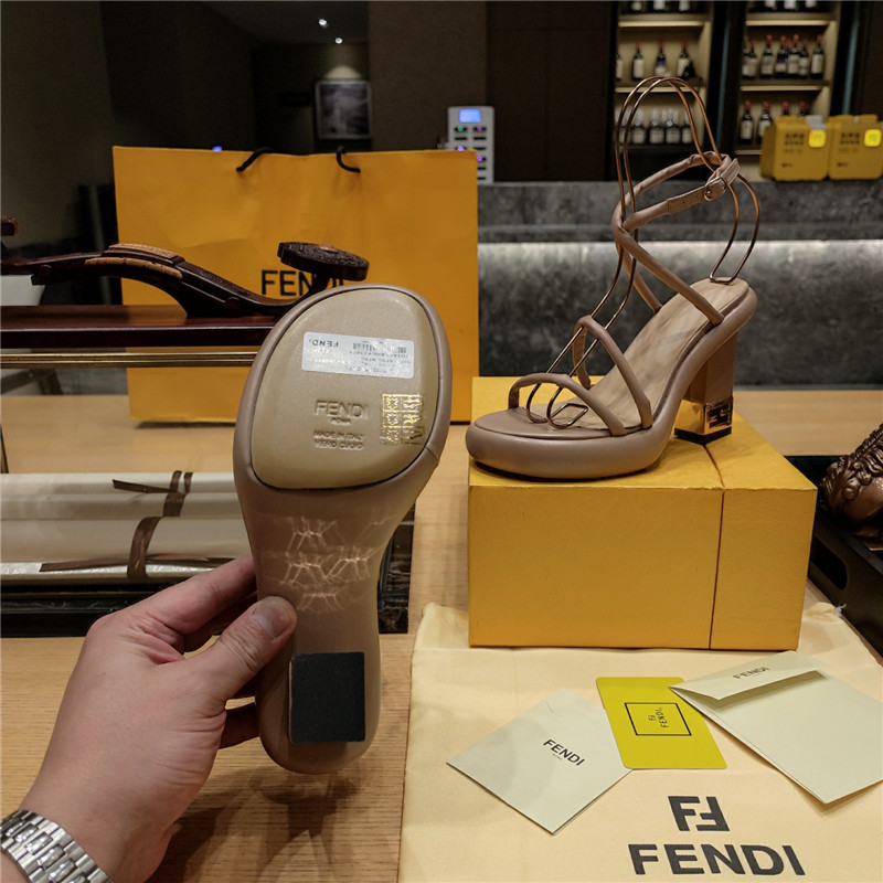 F**di color block haute couture sandals