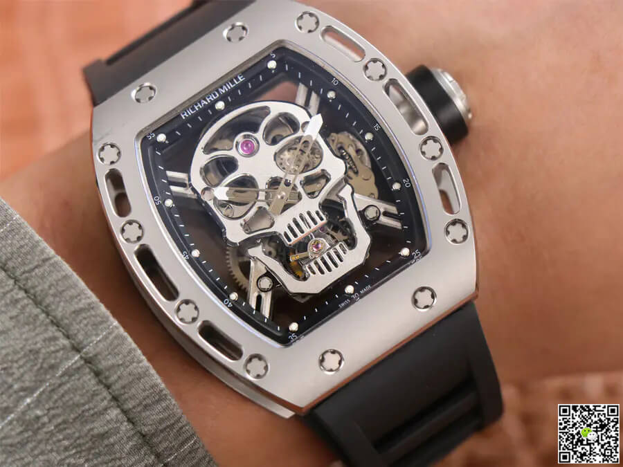 Replica Richard Mille RM52-01 Tourbillon 1:1 Best Edition JB Factory Skull Dial
