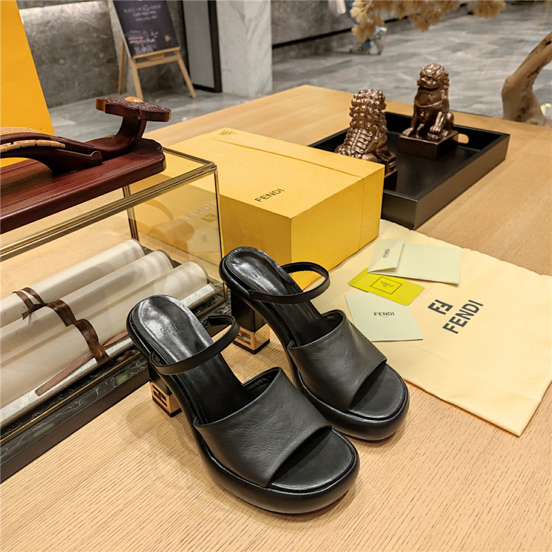 F**di block heel sandals