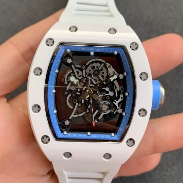 Replica Richard Mille RM055 1:1 Best Edition KV Factory V2 White Strap