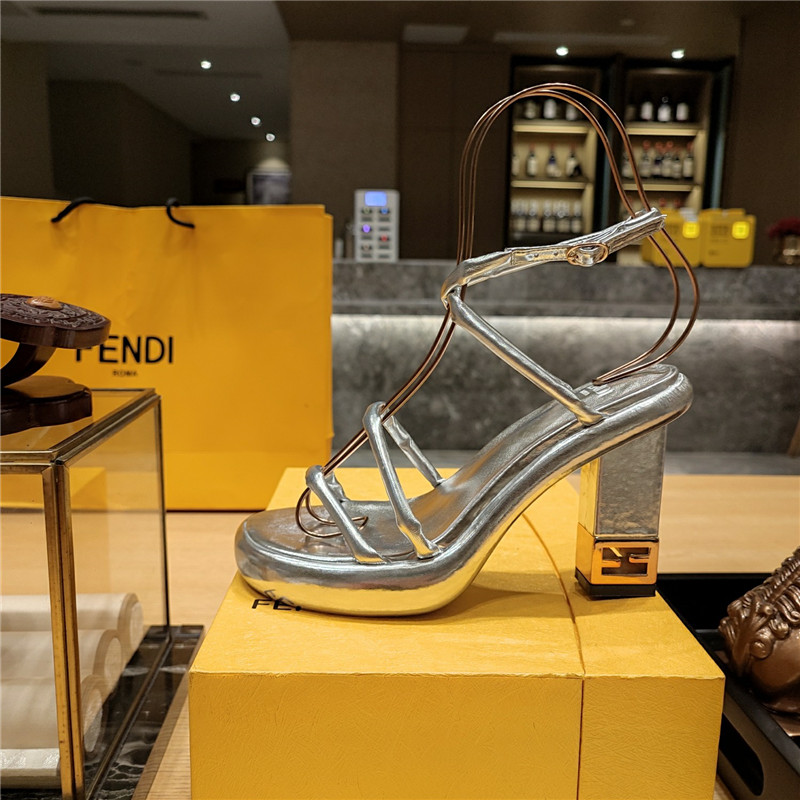 F**di color block haute couture sandals