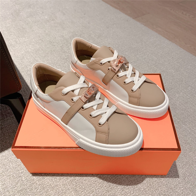 H**me5 British retro design white shoes