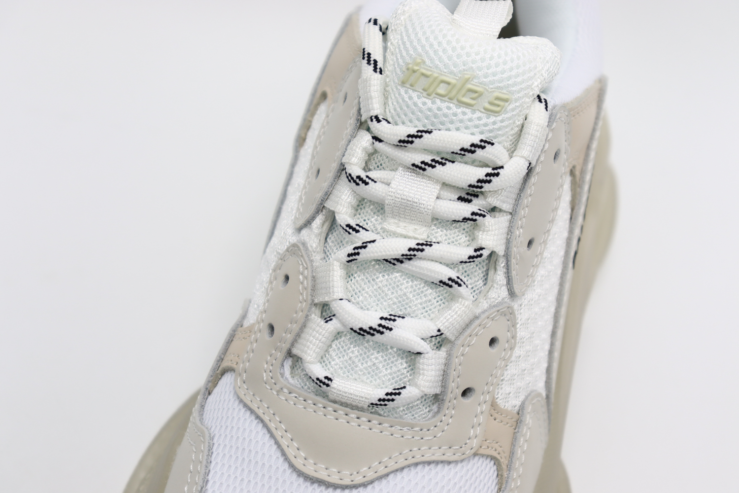 Ba1en*iaga TRIPLE S CLEAR SOLE SNEAKER WHITE REPLICA