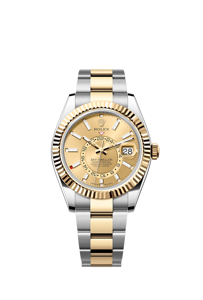 Replica R01ex Sky Dweller M326933-0001 V2 1:1 Best Edition Noob Factory Champagne Dial