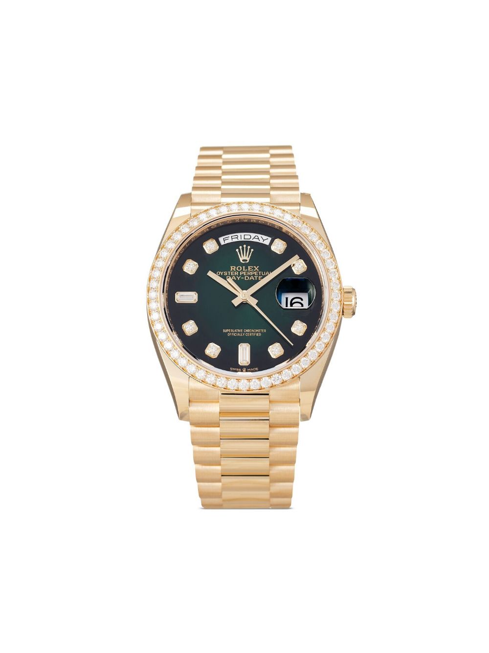 Replica R01ex Day Date M128348RBR-0035 1:1 Best Edition EW Factory Gradient Green Dial
