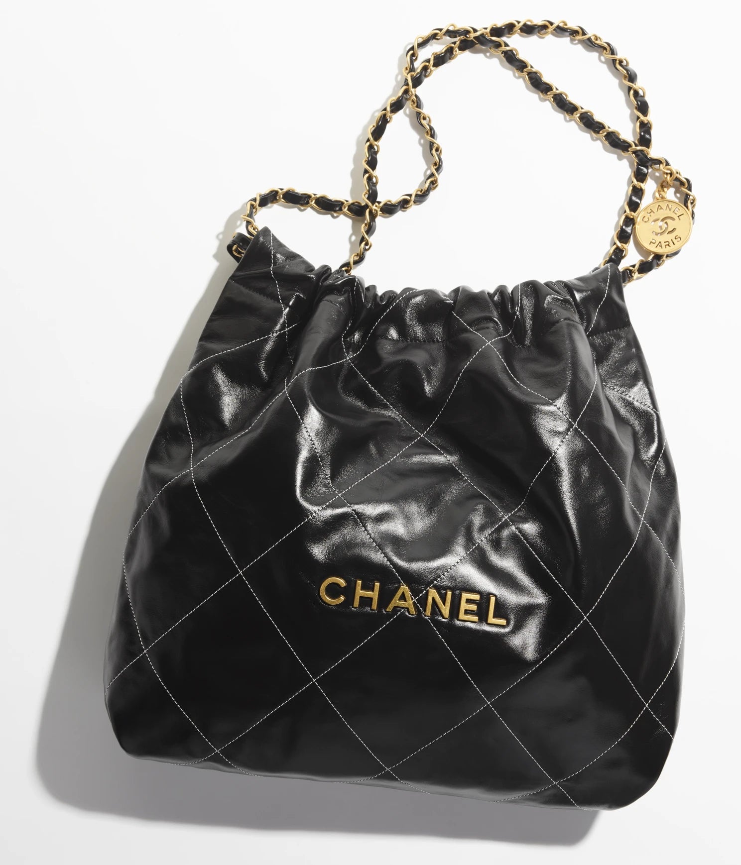 22 HANDBAG -  Black Leather