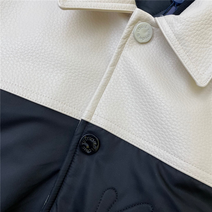 2024ss LV Leather Cotton Jacket Top Version