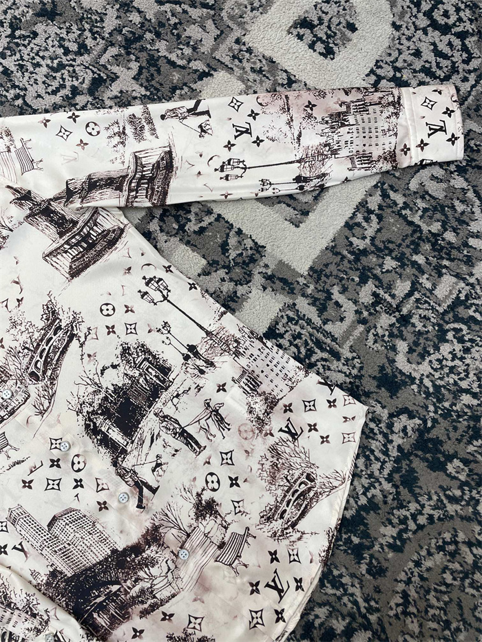 2024fw LV Real silk Shirt Top Version