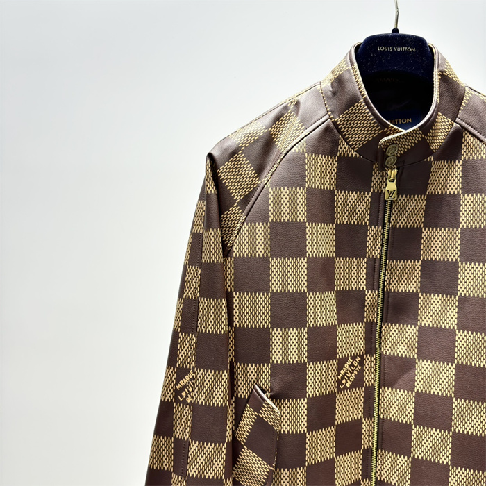 2024fw LV Leather Jacket Top Version