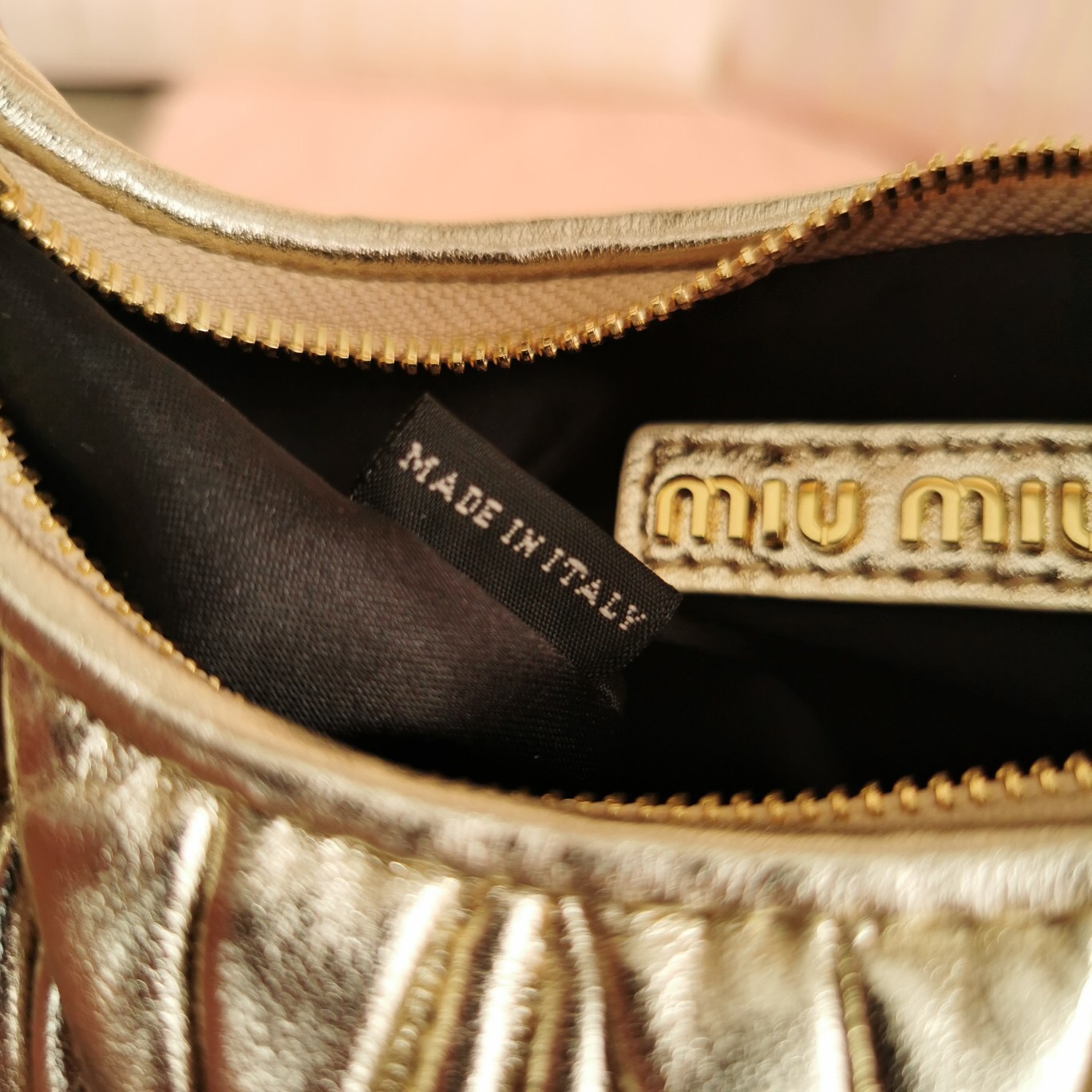 M1um1u new mini MiuWander lambskin handbag