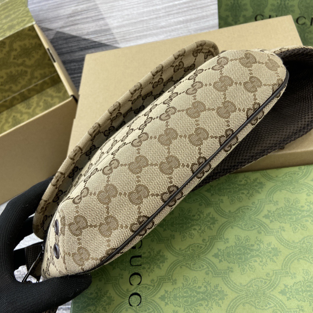 Gvc*1 Canvas Leather Crossbody Belt Bag – Beige Monogram Pattern