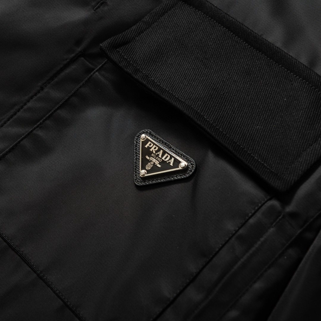 Pra*a Recycled Nylon Collared Jacket
